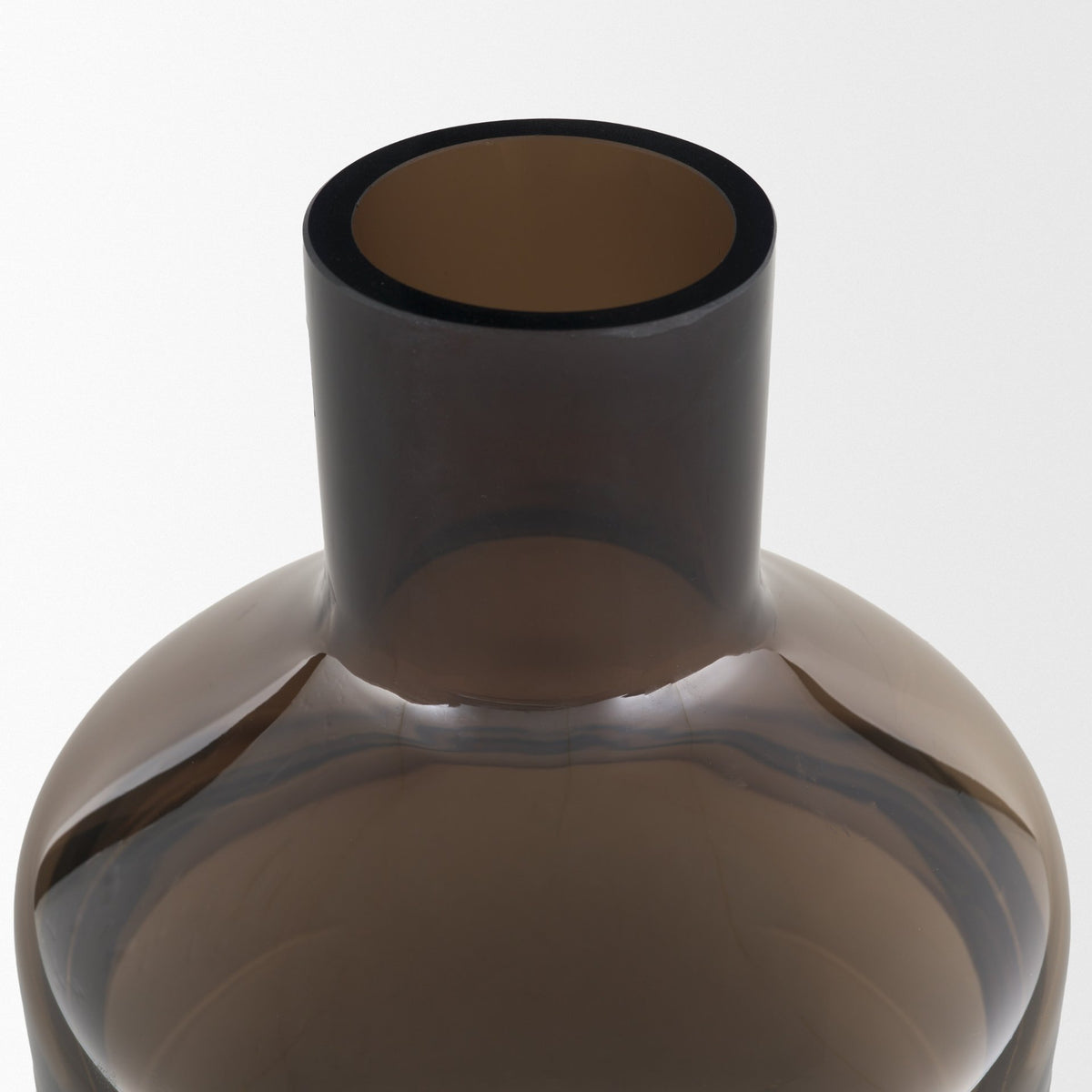 Aurel Small Brown Glass Vase-Vase-DECOROLALA