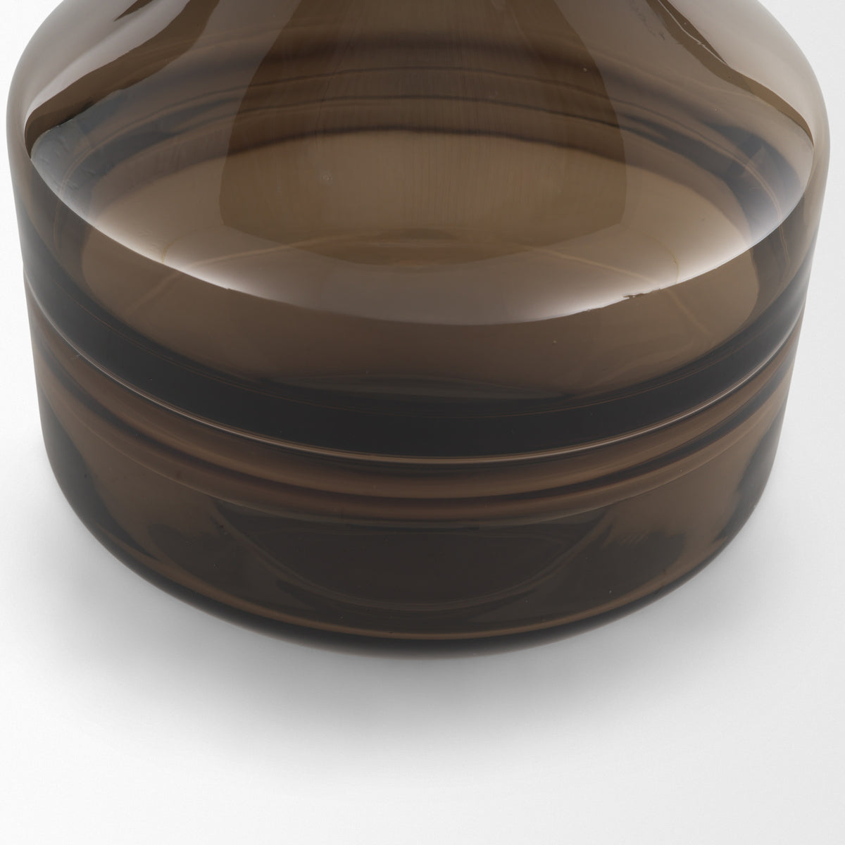 Aurel Small Brown Glass Vase-Vase-DECOROLALA
