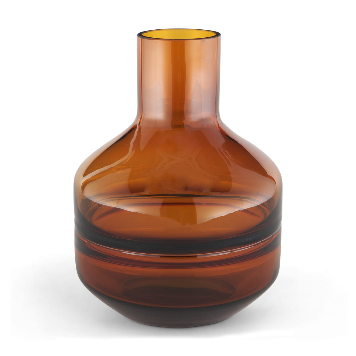 Aurel Small Orange Glass Vase-Vase-DECOROLALA