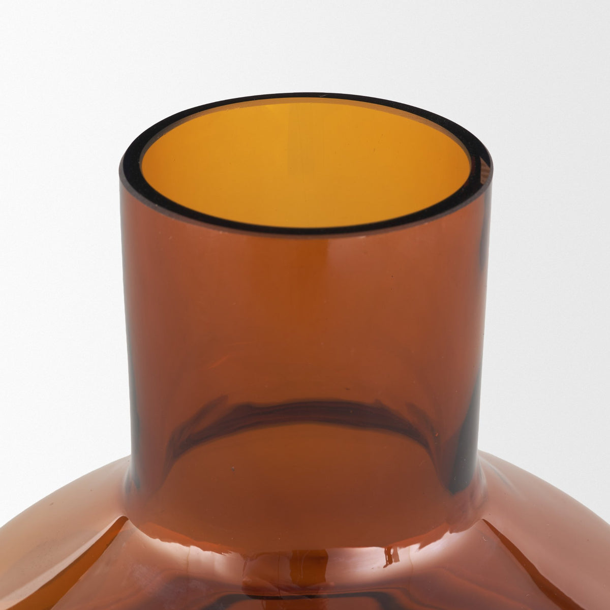 Aurel Small Orange Glass Vase-Vase-DECOROLALA