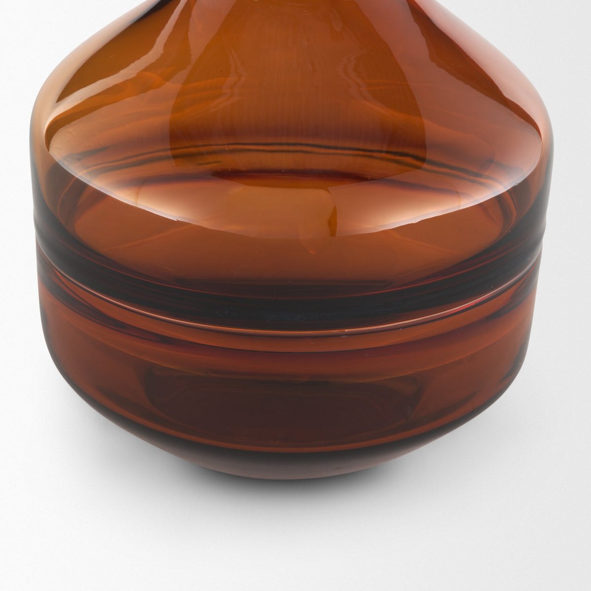 Aurel Small Orange Glass Vase-Vase-DECOROLALA