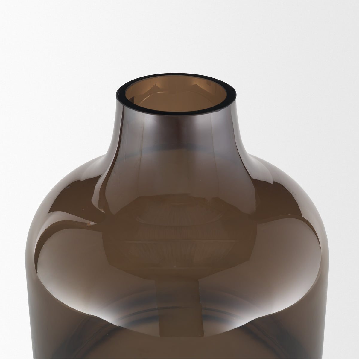 Aurel Tall Brown Glass Vase-Vase-DECOROLALA