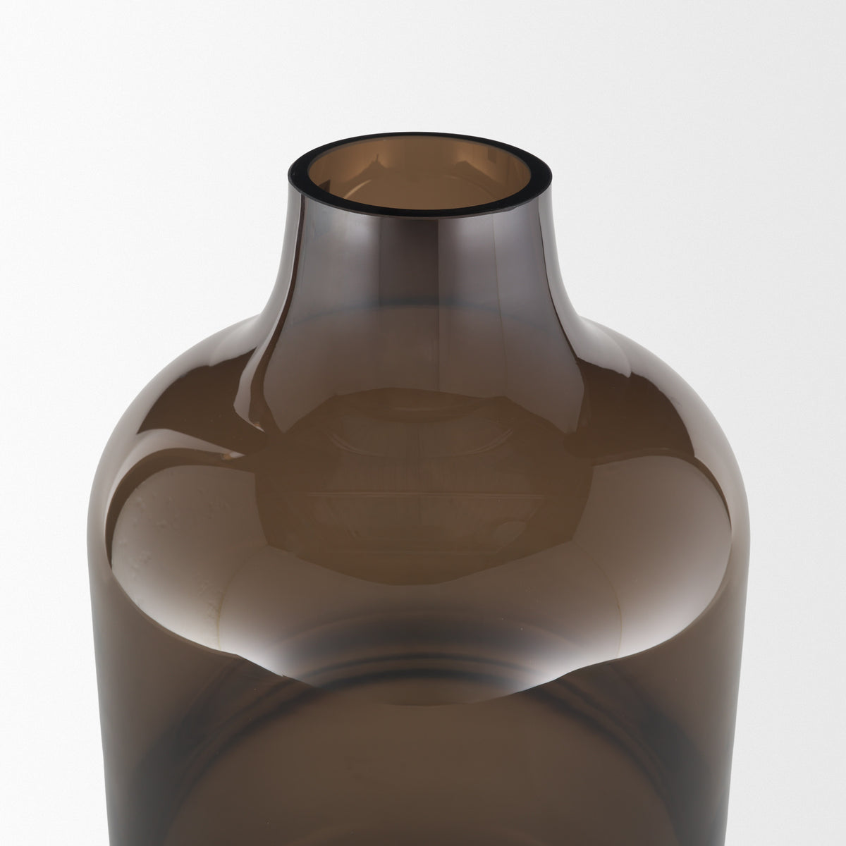 Aurel Tall Brown Glass Vase-Vase-DECOROLALA