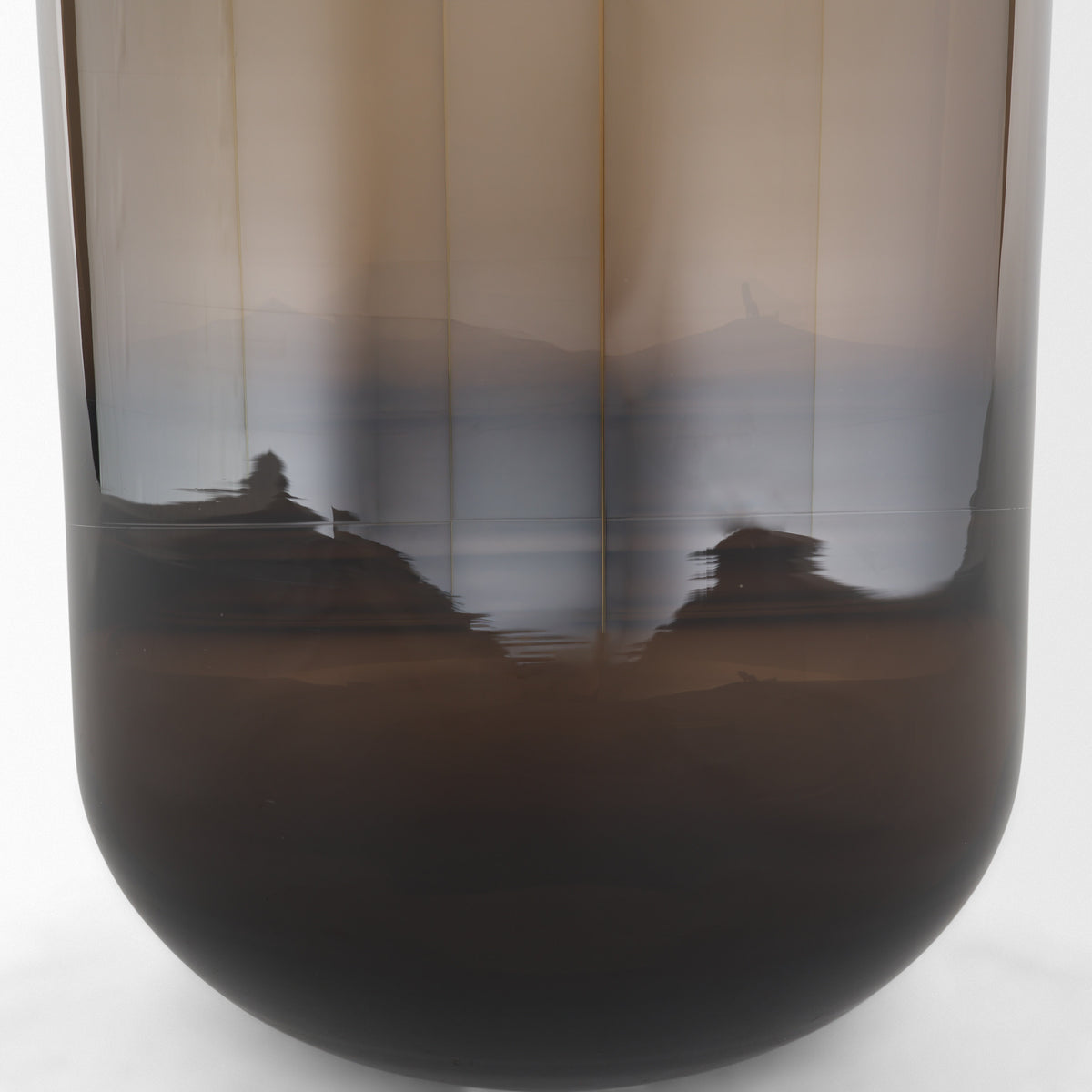 Aurel Tall Brown Glass Vase-Vase-DECOROLALA