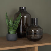 Aurel Tall Brown Glass Vase-Vase-DECOROLALA