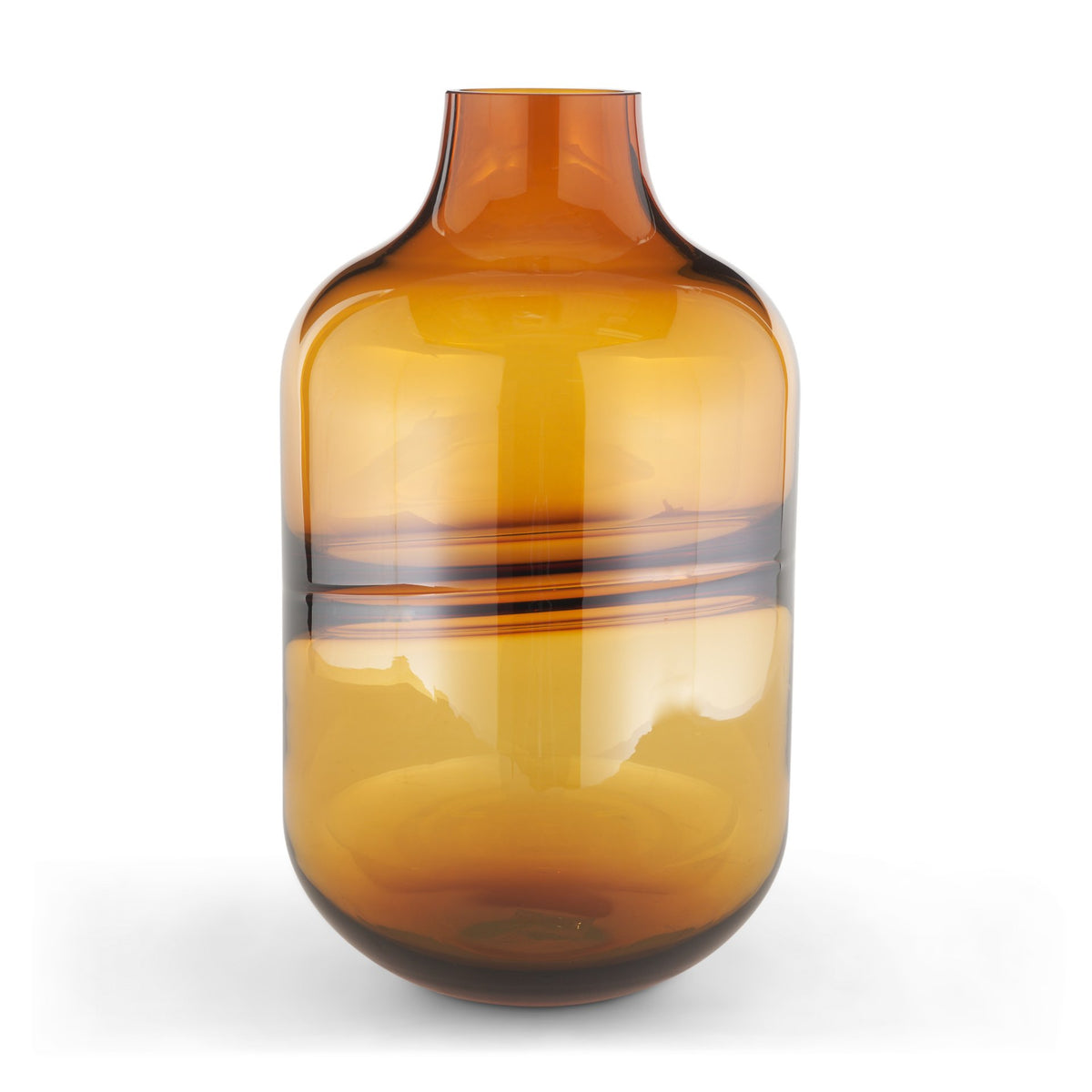 Aurel Tall Orange Glass Vase-Vase-DECOROLALA