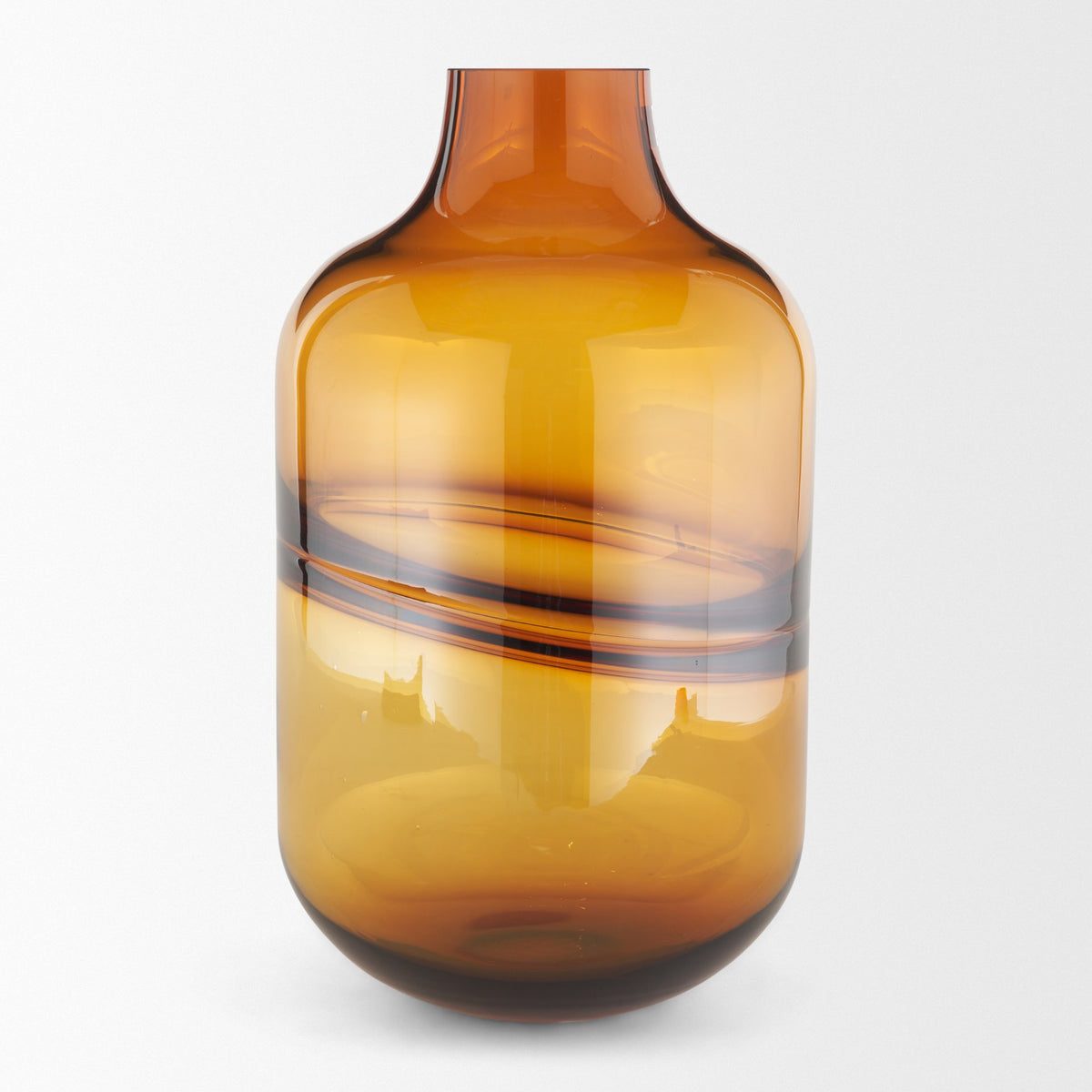 Aurel Tall Orange Glass Vase-Vase-DECOROLALA