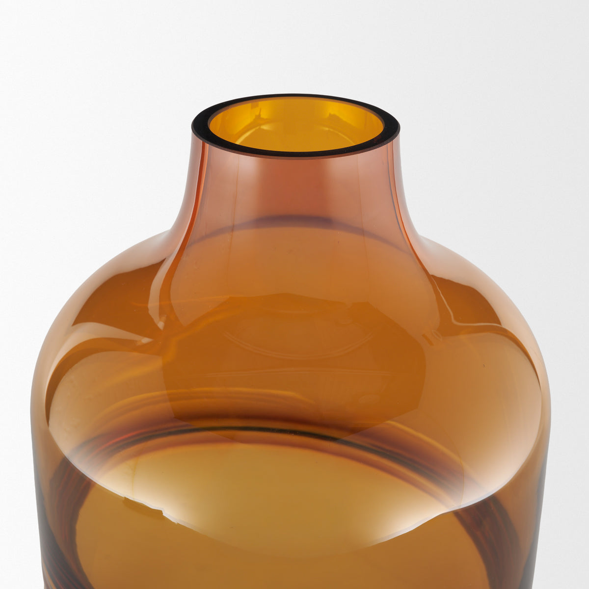 Aurel Tall Orange Glass Vase-Vase-DECOROLALA
