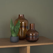 Aurel Tall Orange Glass Vase-Vase-DECOROLALA