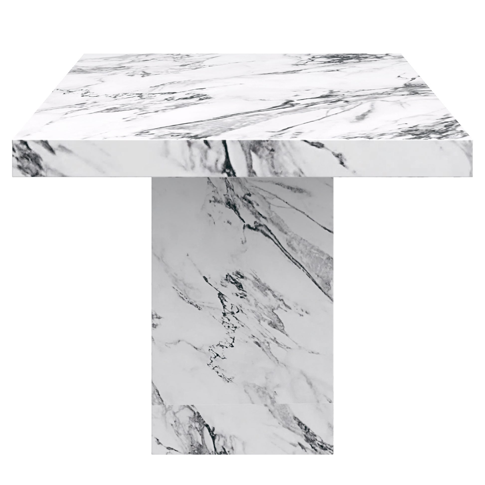 Aurelia Bexley 7-Piece Dining Set - Bulgari White and Black-DECOROLALA