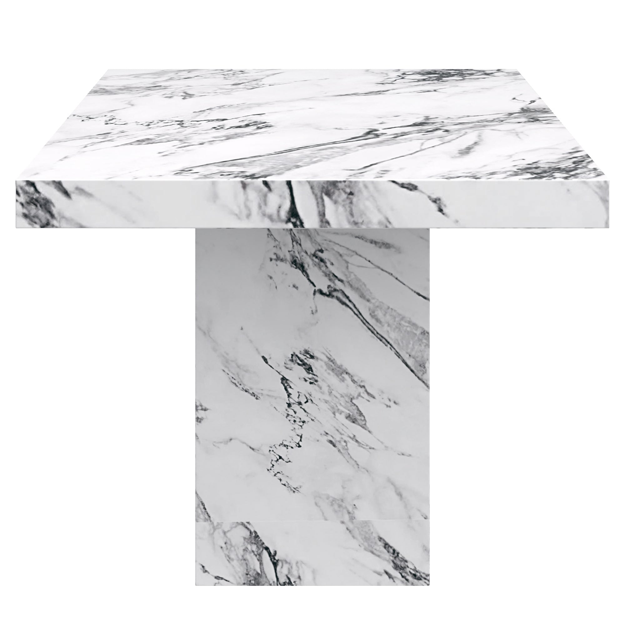 Aurelia Bexley 7-Piece Dining Set - Bulgari White and Black-DECOROLALA