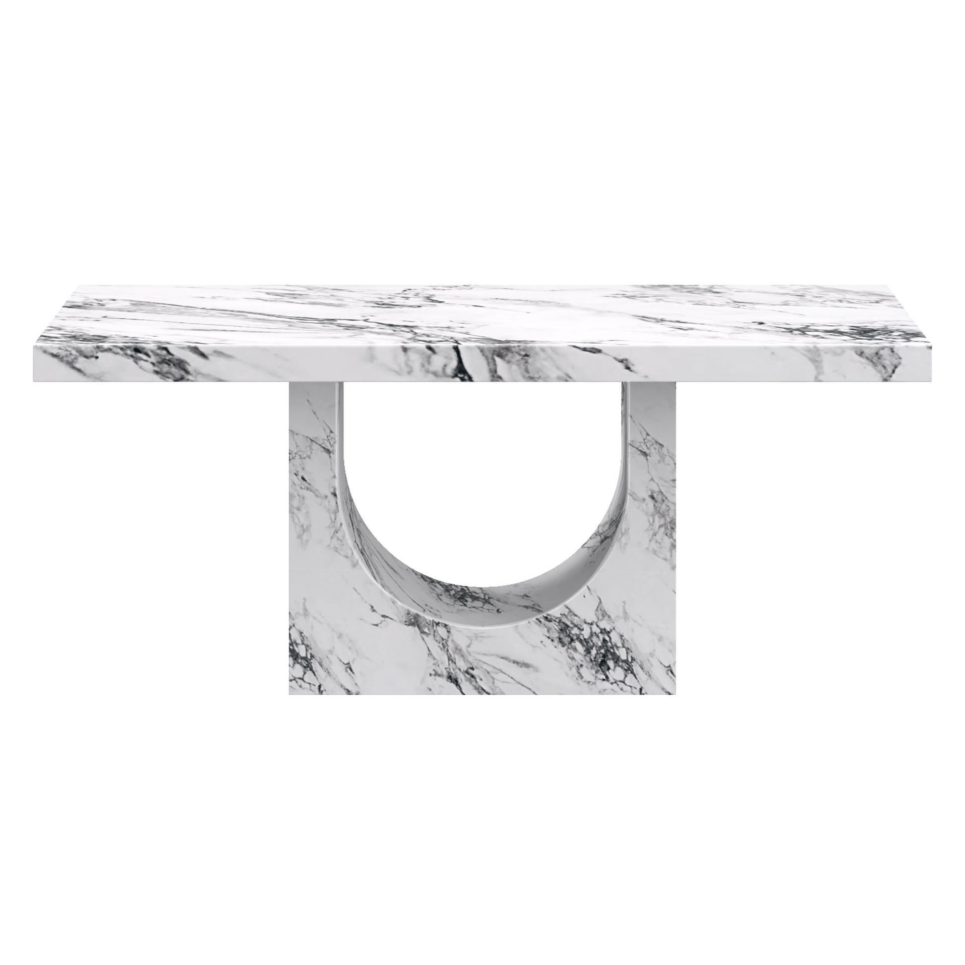 Aurelia Bexley 7-Piece Dining Set - Bulgari White and Black-DECOROLALA