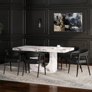 Aurelia Bexley 7-Piece Dining Set - Bulgari White and Black-DECOROLALA