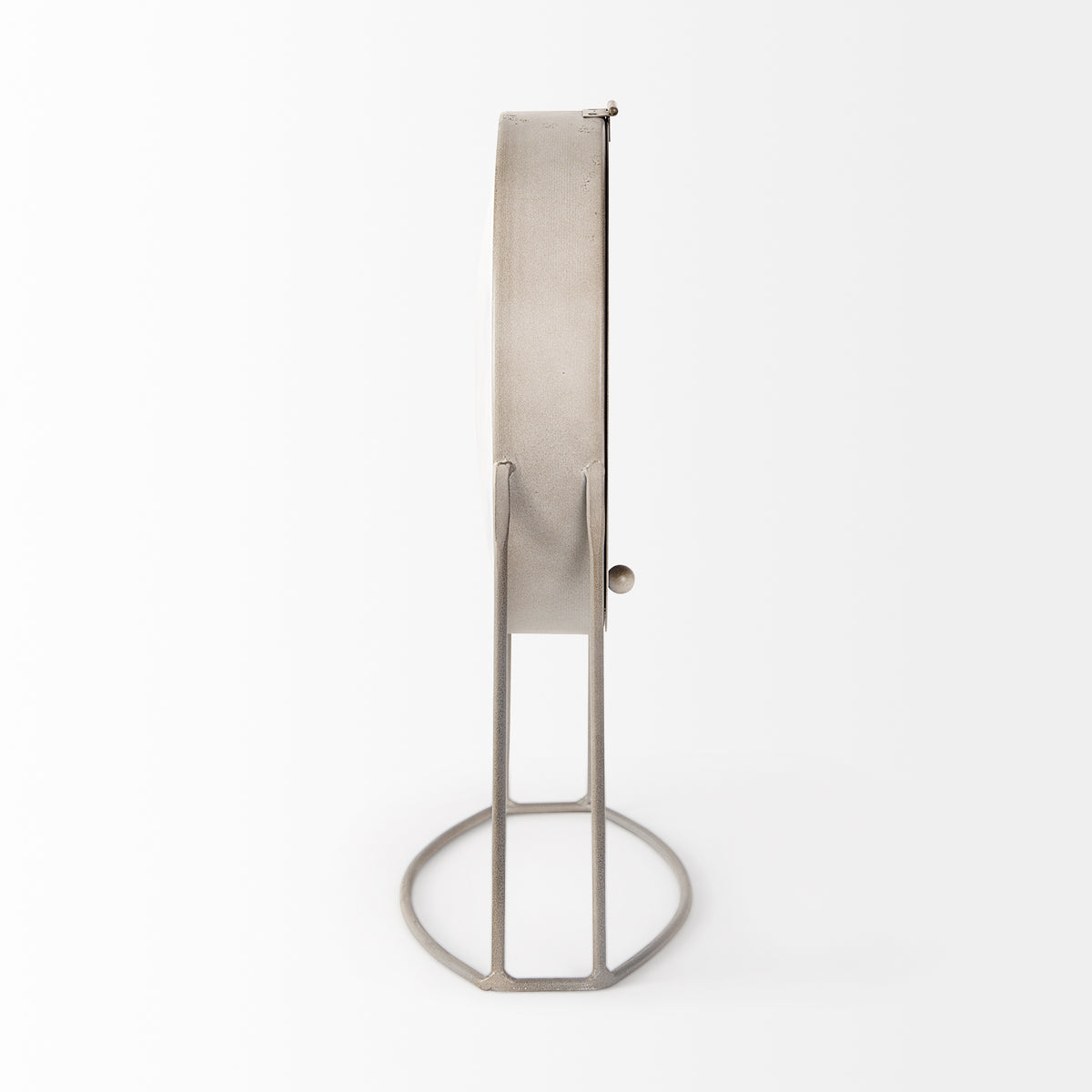 Aurus Matte Gray Metal Table Clock-Table Clocks-DECOROLALA