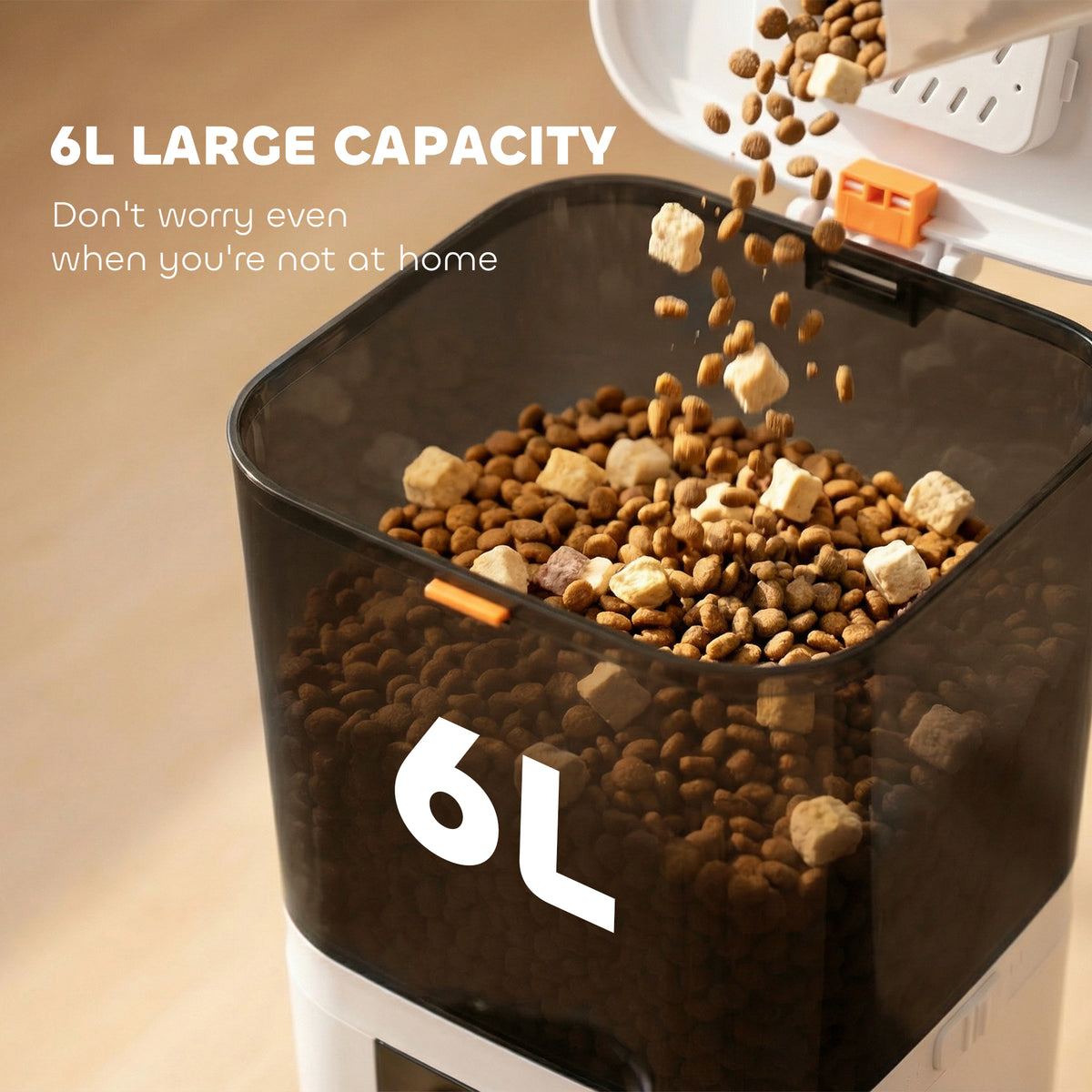 Automatic Cat Feeder for 2 Cats - 6L WiFi App Control White-Dogs-DECOROLALA