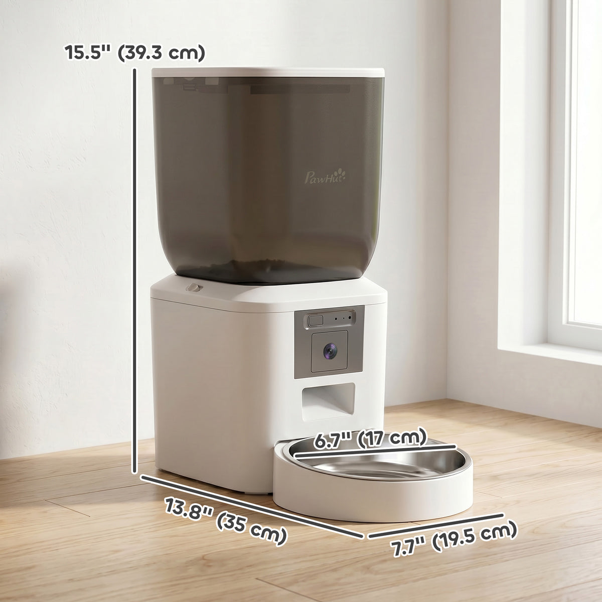Automatic Cat Feeder with Camera - 8L WiFi App Control White-Dogs-DECOROLALA