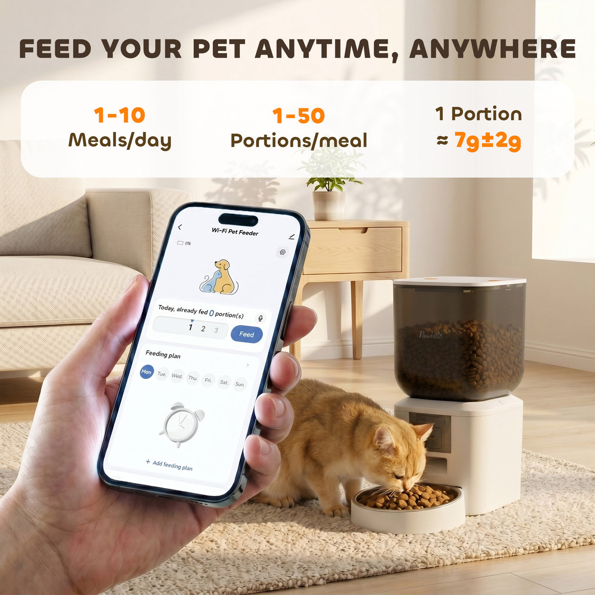 Automatic Cat Feeder with Camera - 8L WiFi App Control White-Dogs-DECOROLALA