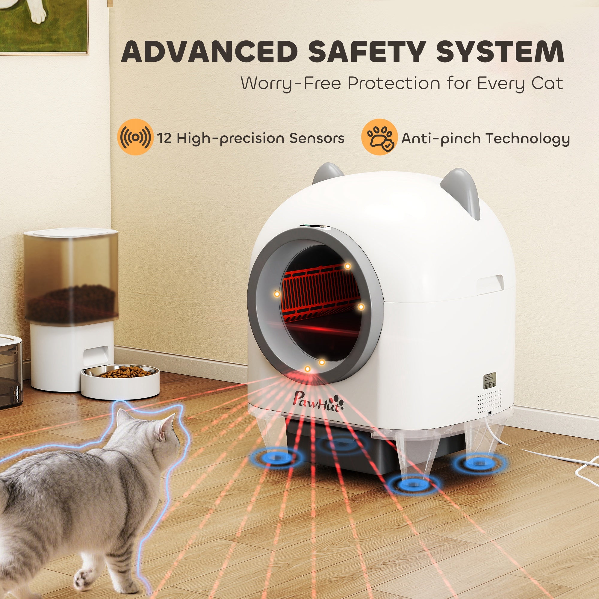 Automatic Self-Cleaning Cat Litter Box with App Control-DECOROLALA