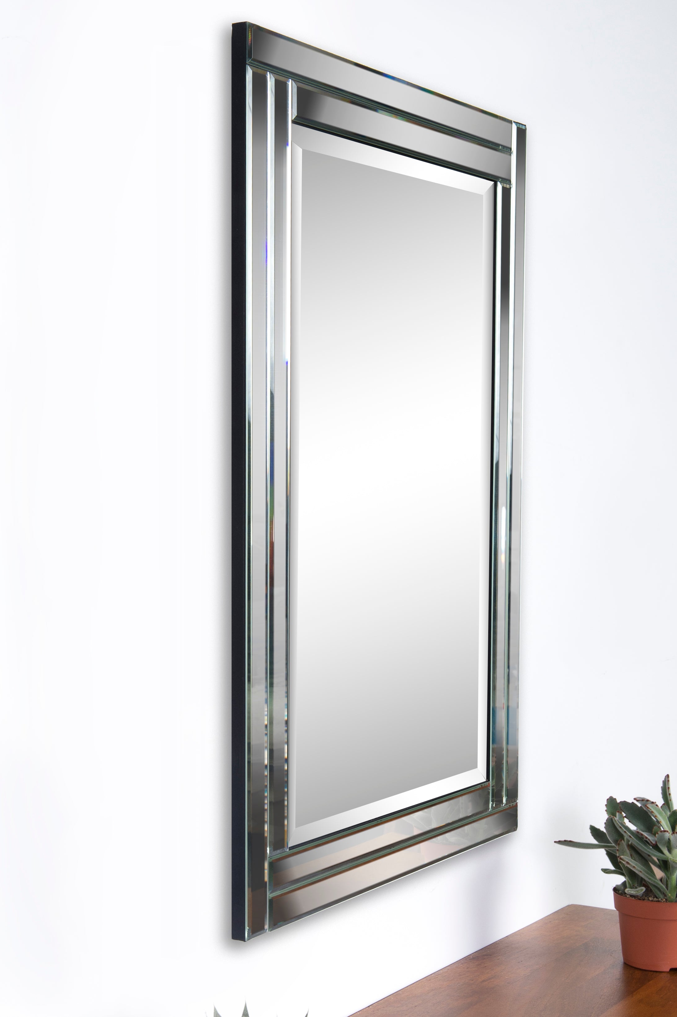 Ava 35" Tall Rectangle Wall Mirror-Mirror-DECOROLALA