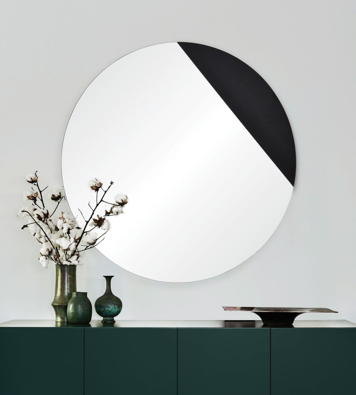 Aver 39.5" Tall Round Wall Mirror-Mirrors-DECOROLALA