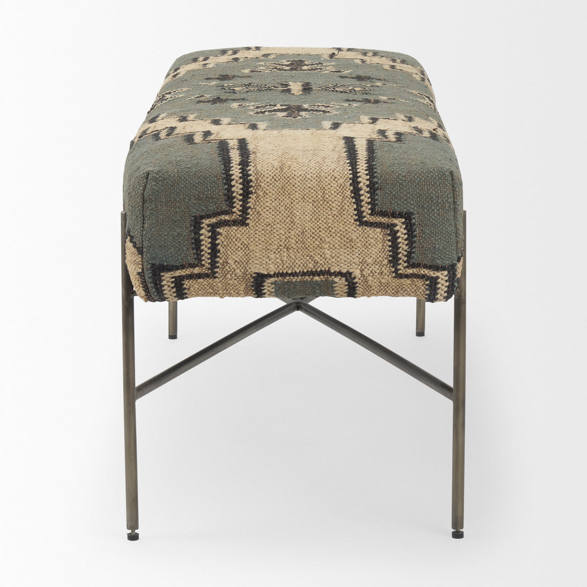 Avery I 55L x 17W Multi Colored Upholstered Patterned Seat Accent Bench-Benches-DECOROLALA