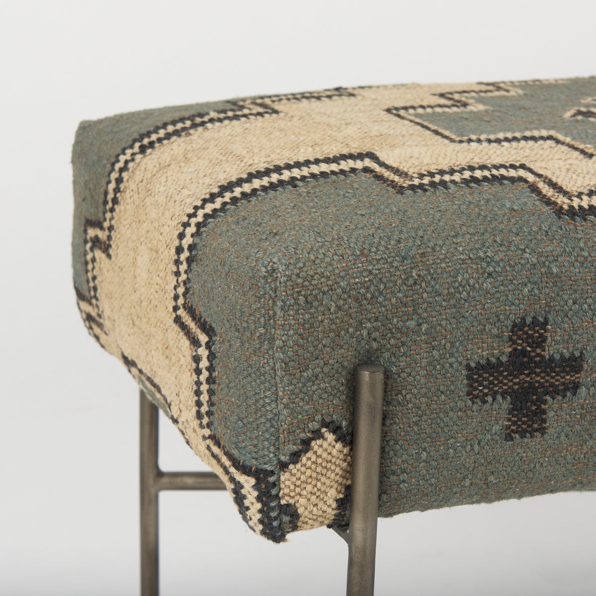 Avery I 55L x 17W Multi Colored Upholstered Patterned Seat Accent Bench-Benches-DECOROLALA