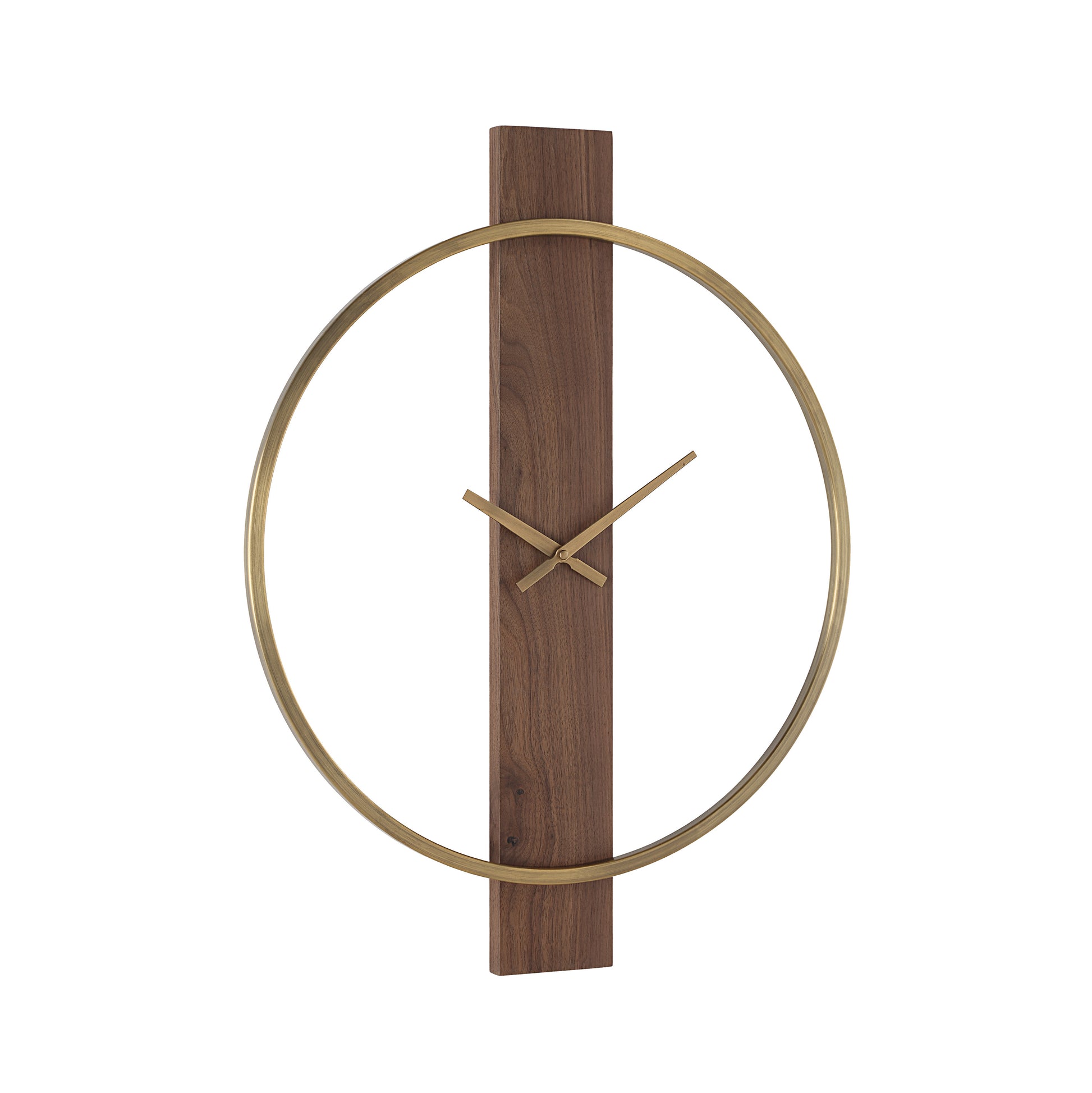Avigail Wall Clock, Antique Brushed Brass-Wall Clock-DECOROLALA