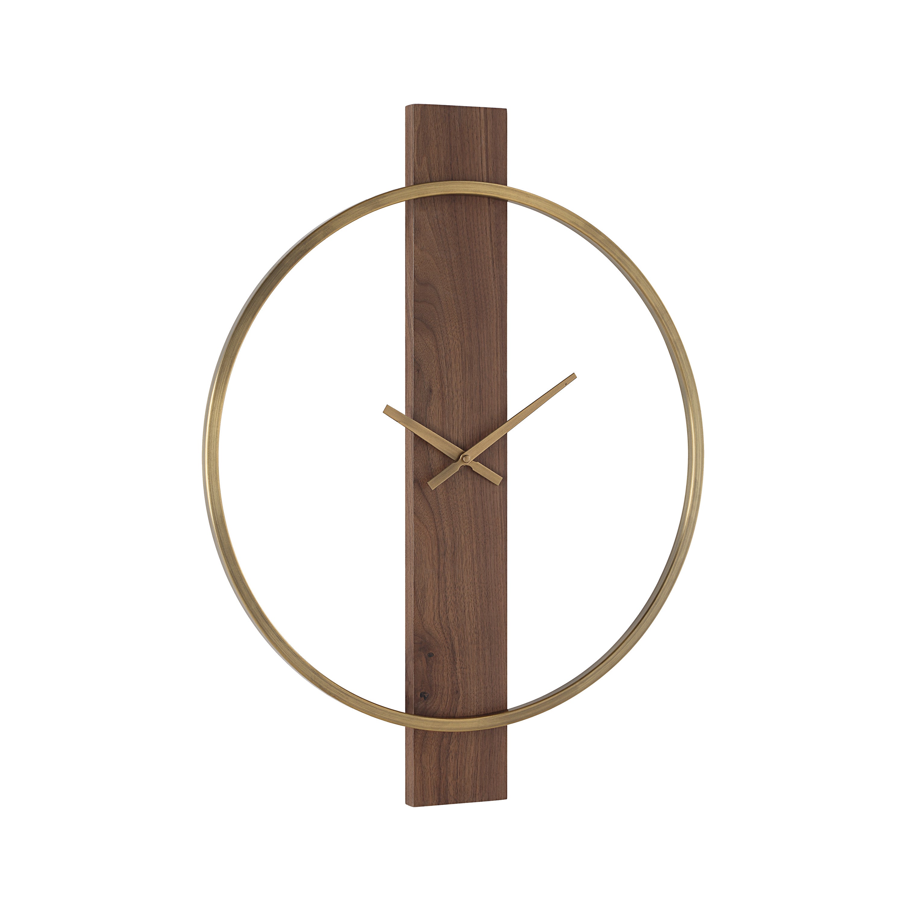 Avigail Wall Clock, Antique Brushed Brass-Wall Clock-DECOROLALA