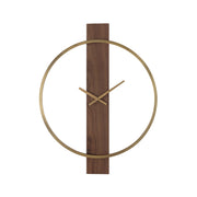 Avigail Wall Clock, Antique Brushed Brass-Wall Clock-DECOROLALA