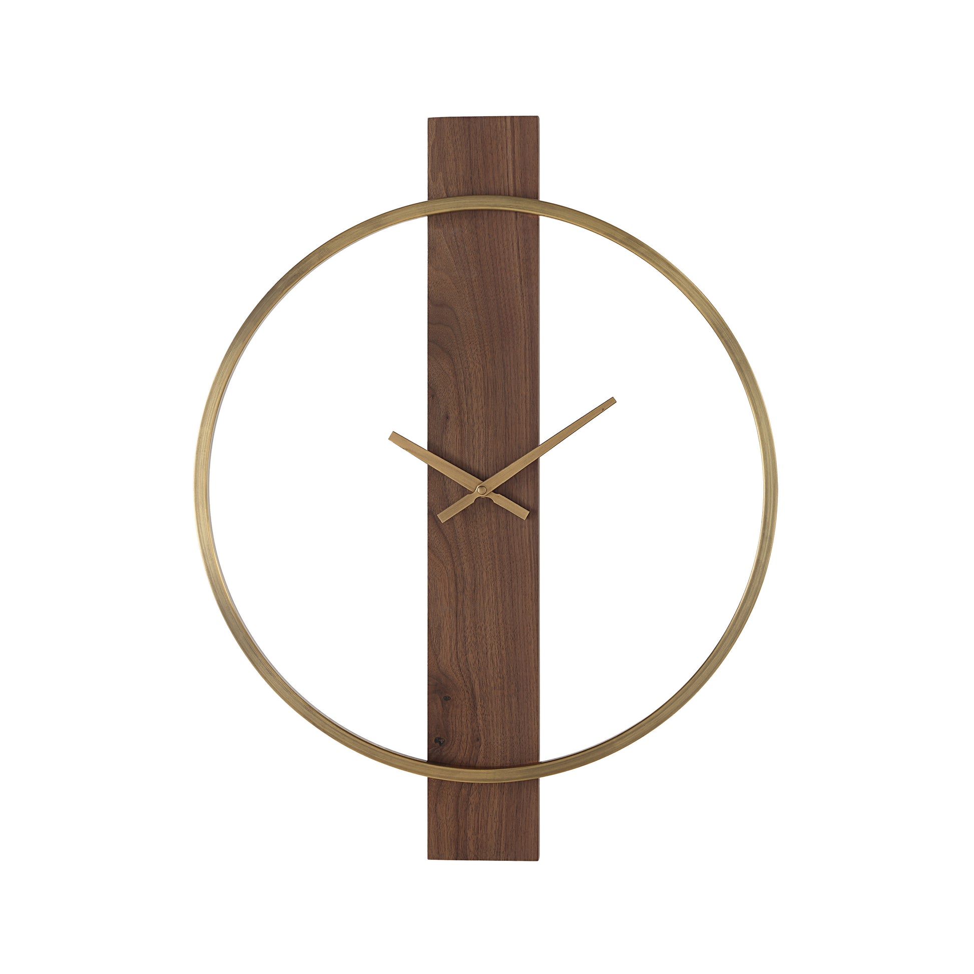 Avigail Wall Clock, Antique Brushed Brass-Wall Clock-DECOROLALA