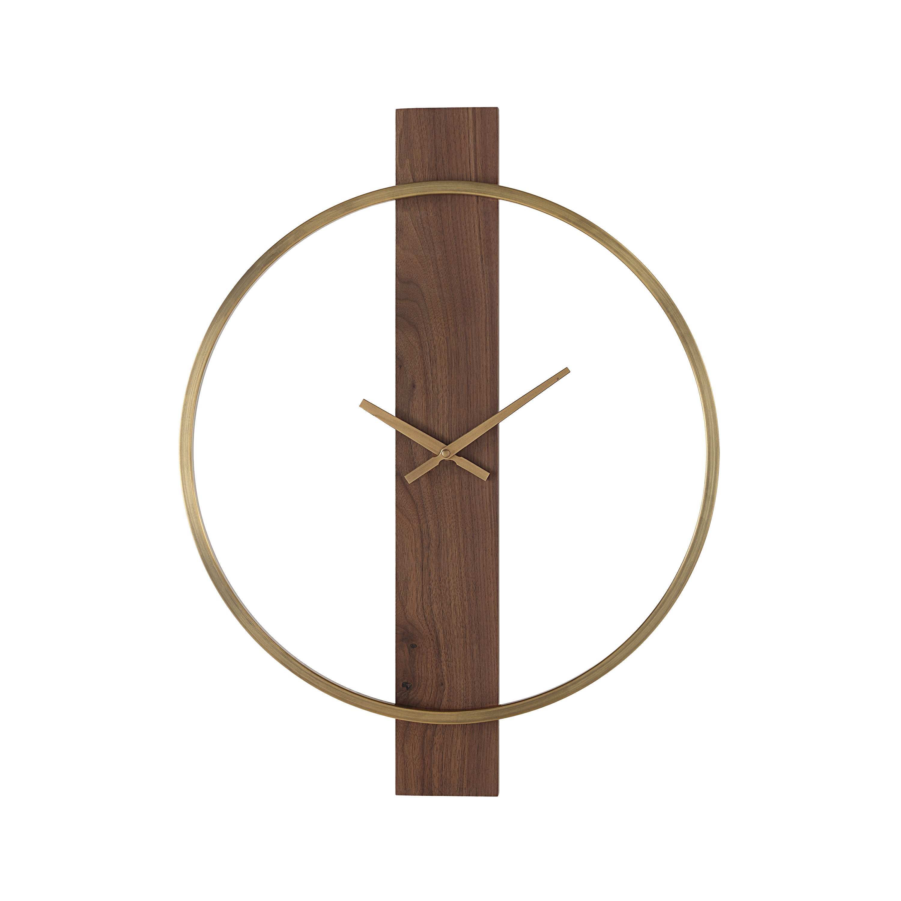 Avigail Wall Clock, Antique Brushed Brass-Wall Clock-DECOROLALA
