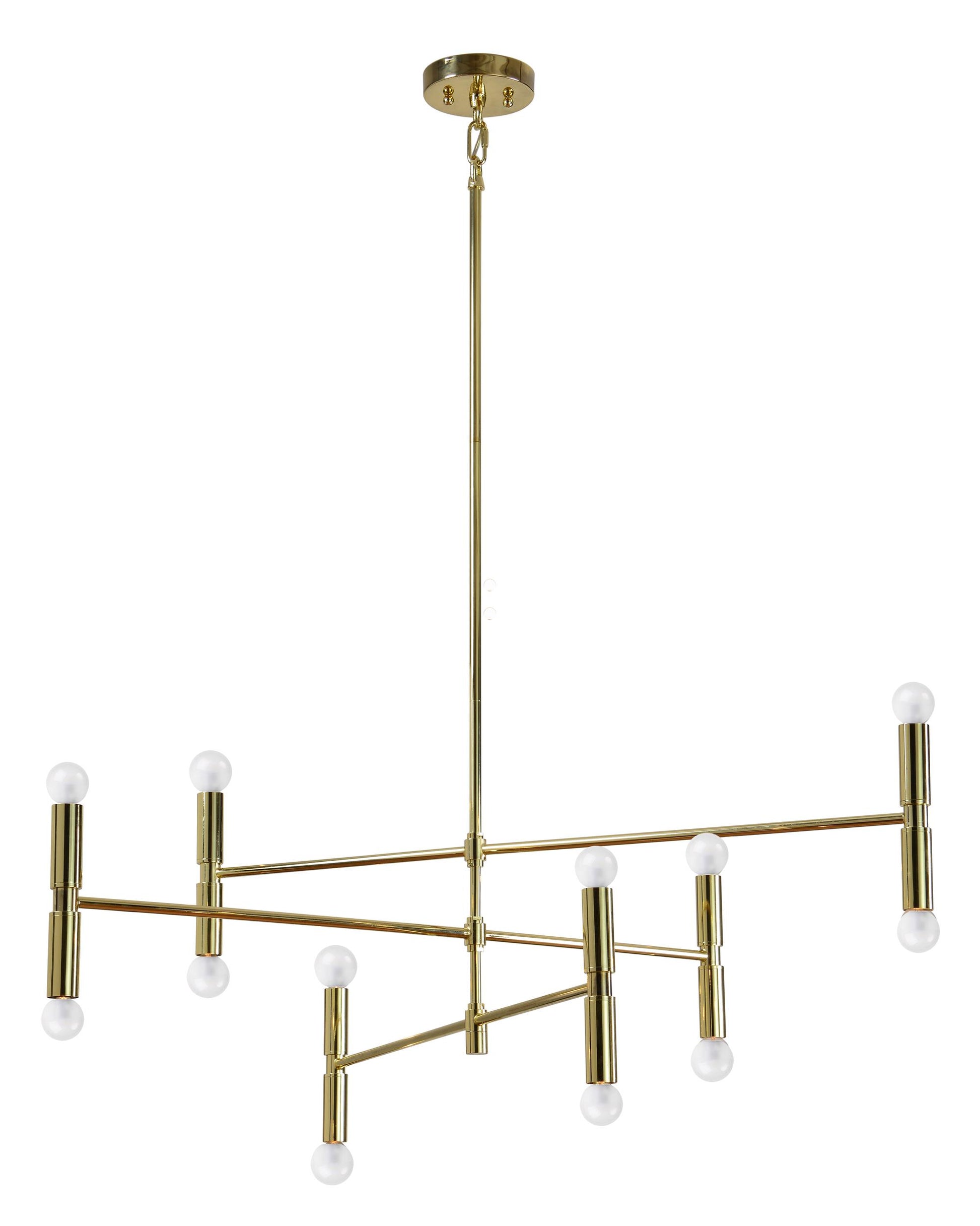 Axis 74.5" Length Ceiling Fixture, Gold-Ceiling Fixture-DECOROLALA