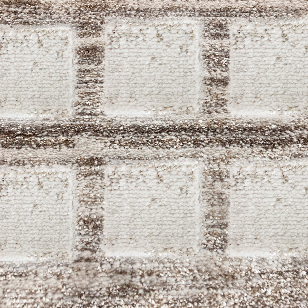Aya Brown and Beige Geometric Carpet-Rugs-DECOROLALA