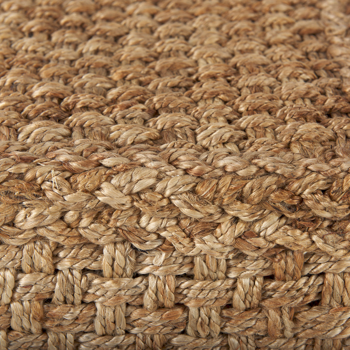 Aylin 16.5" Square Brown Jute Pouf-Poufs-DECOROLALA