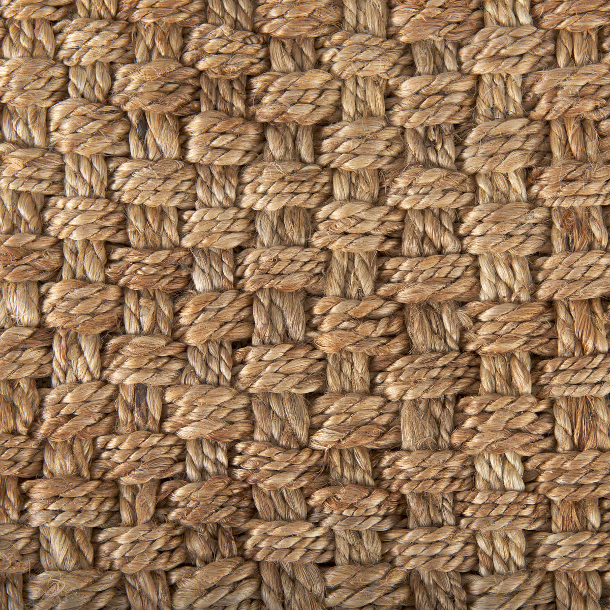 Aylin 16.5" Square Brown Jute Pouf-Poufs-DECOROLALA