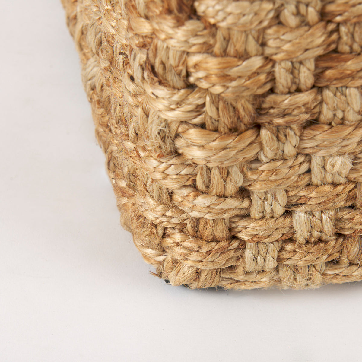 Aylin 16.5" Square Brown Jute Pouf-Poufs-DECOROLALA
