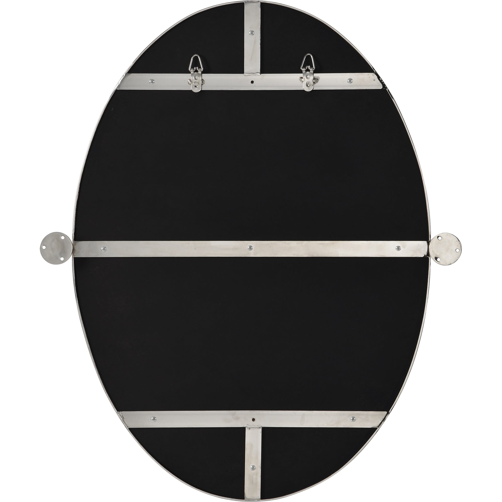 Azalea 24" Tall Oval Wall Mirror, Grey-Mirror-DECOROLALA