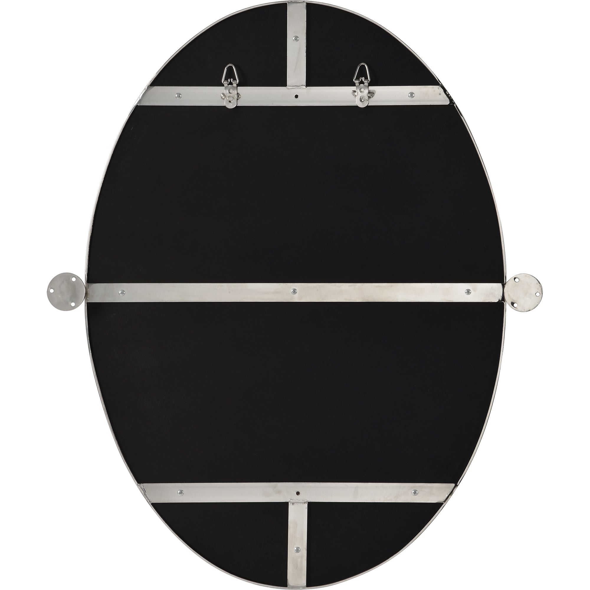 Azalea 24" Tall Oval Wall Mirror, Grey-Mirror-DECOROLALA