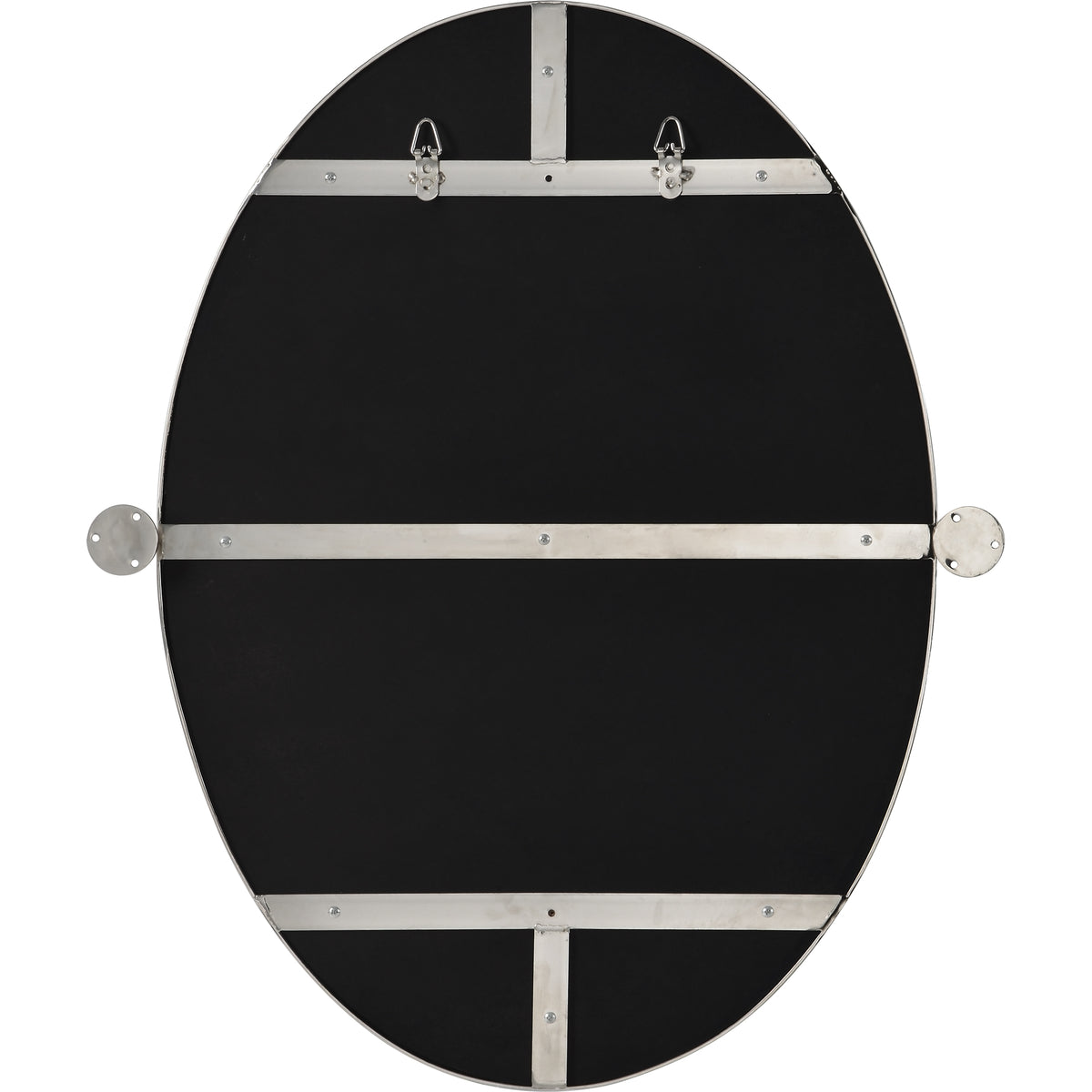 Azalea 24" Tall Oval Wall Mirror, Grey-Mirrors-DECOROLALA