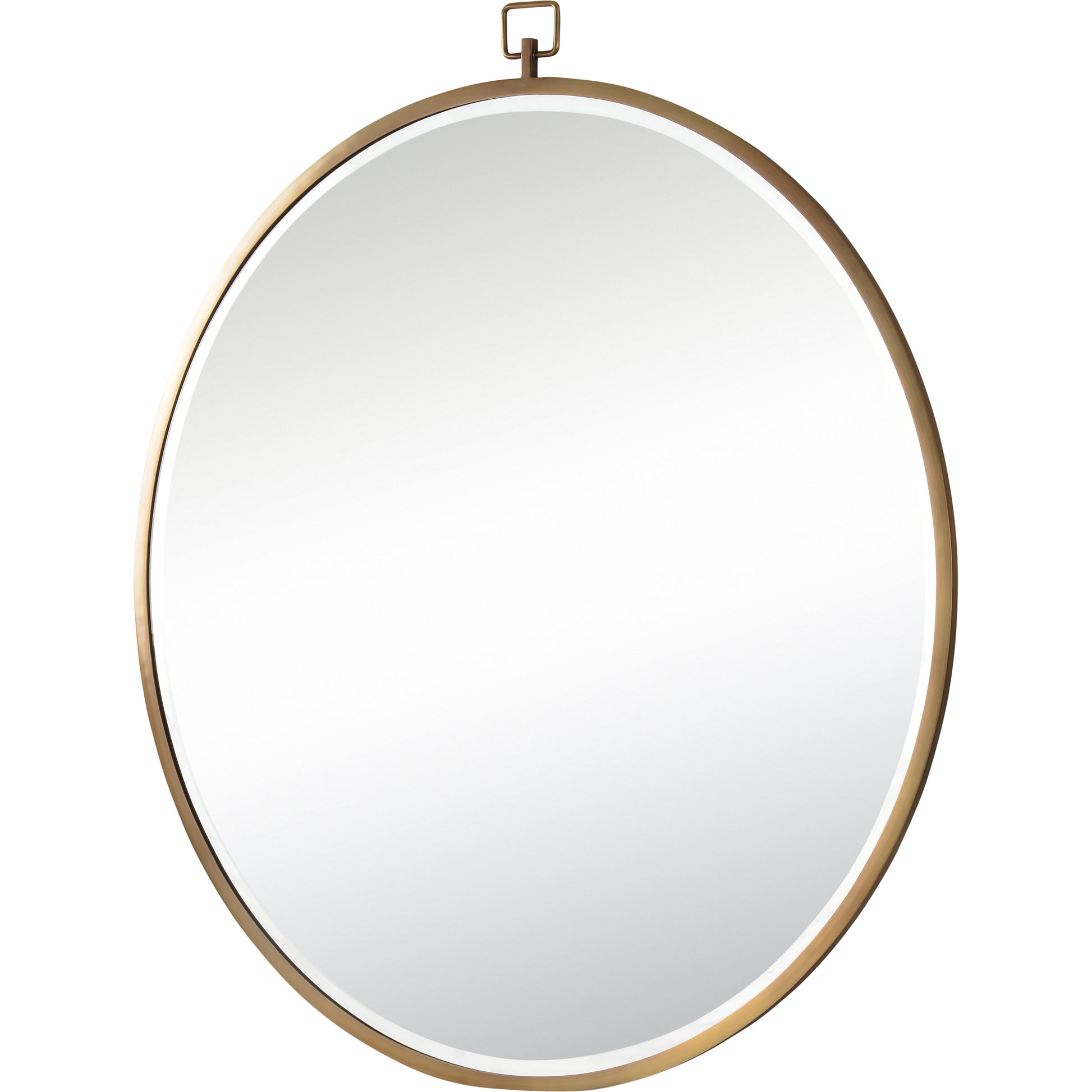 Azam 34" Tall Round Wall Mirror, Yellow-Mirror-DECOROLALA