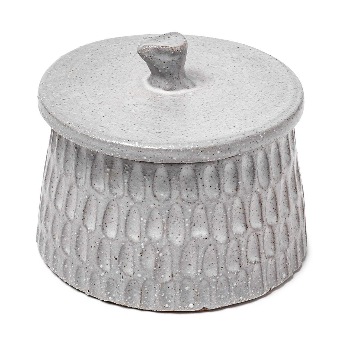 Azul (Large) 5L x 5W Gray Ceramic Detailed Decorative Box-Bowls-DECOROLALA