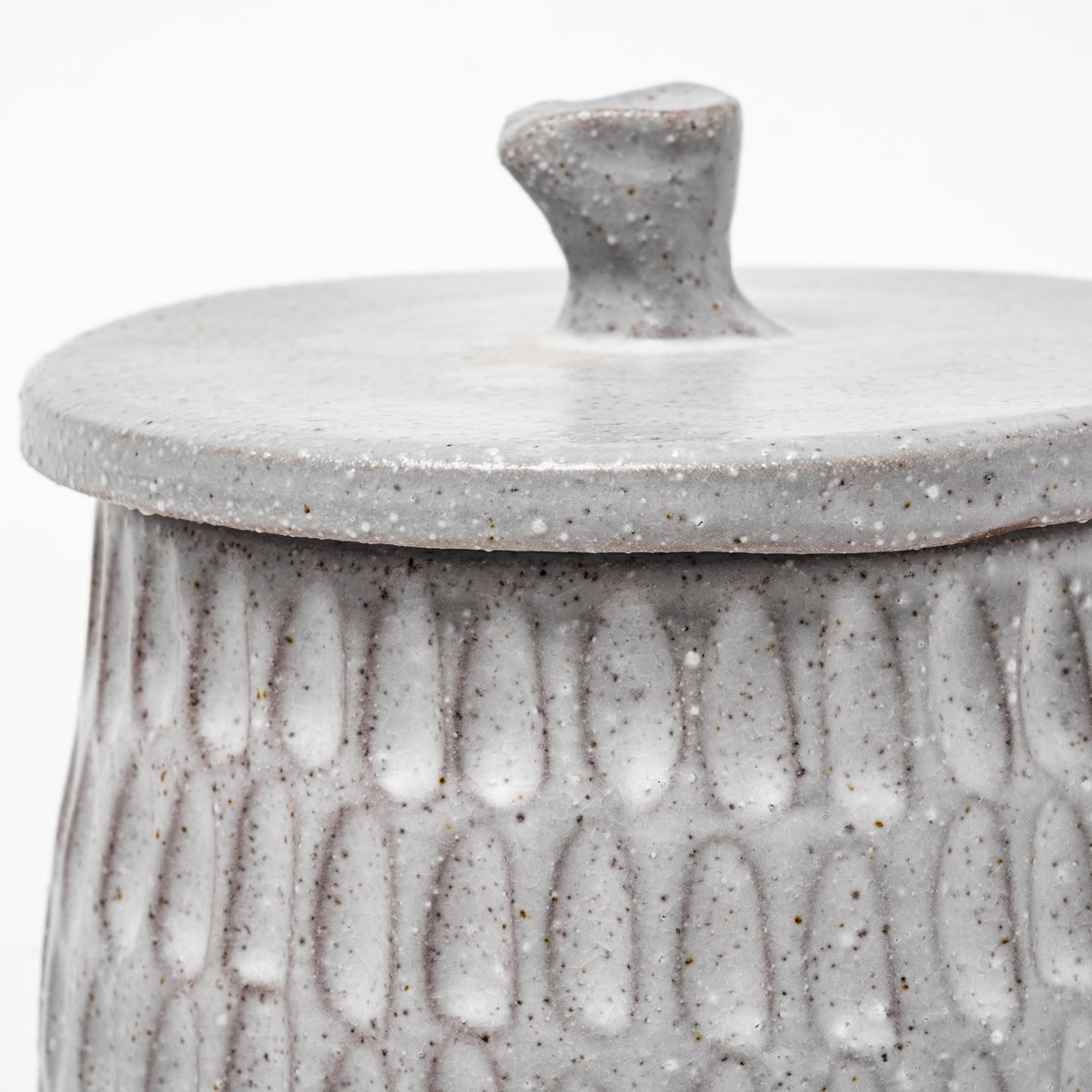 Azul (Large) 5L x 5W Gray Ceramic Detailed Decorative Box-Bowls-DECOROLALA