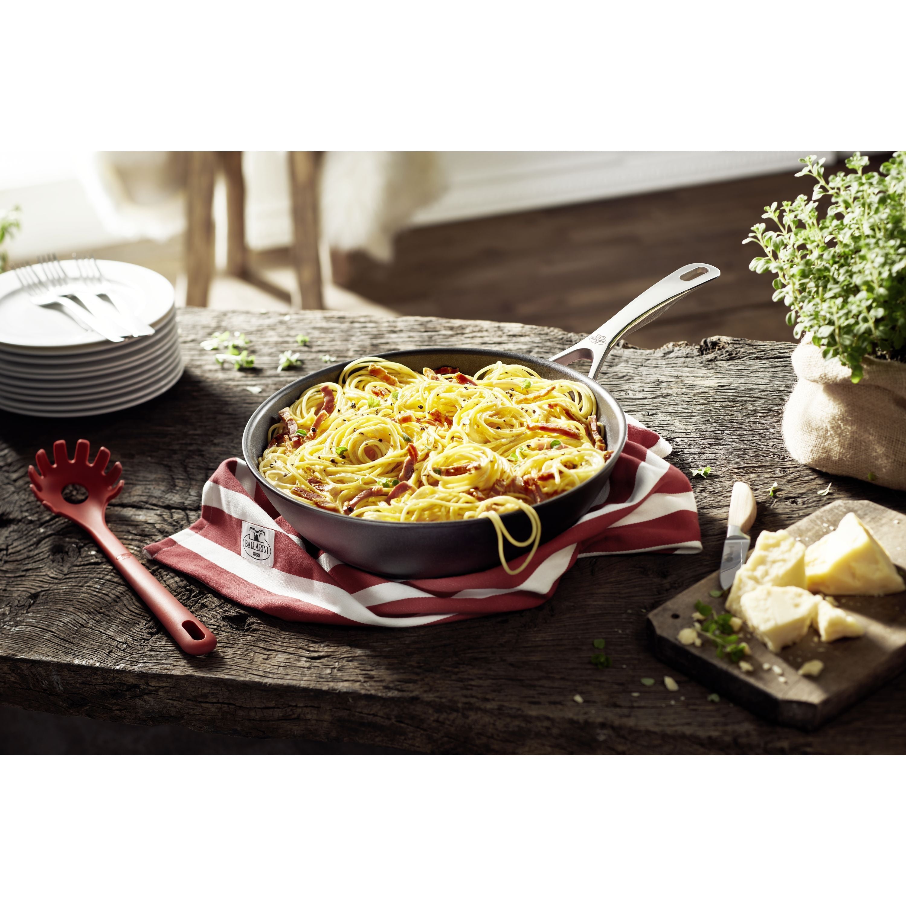 BALLARINI Rosso Pasta Spoon Silicone-Cooking Utensil-DECOROLALA