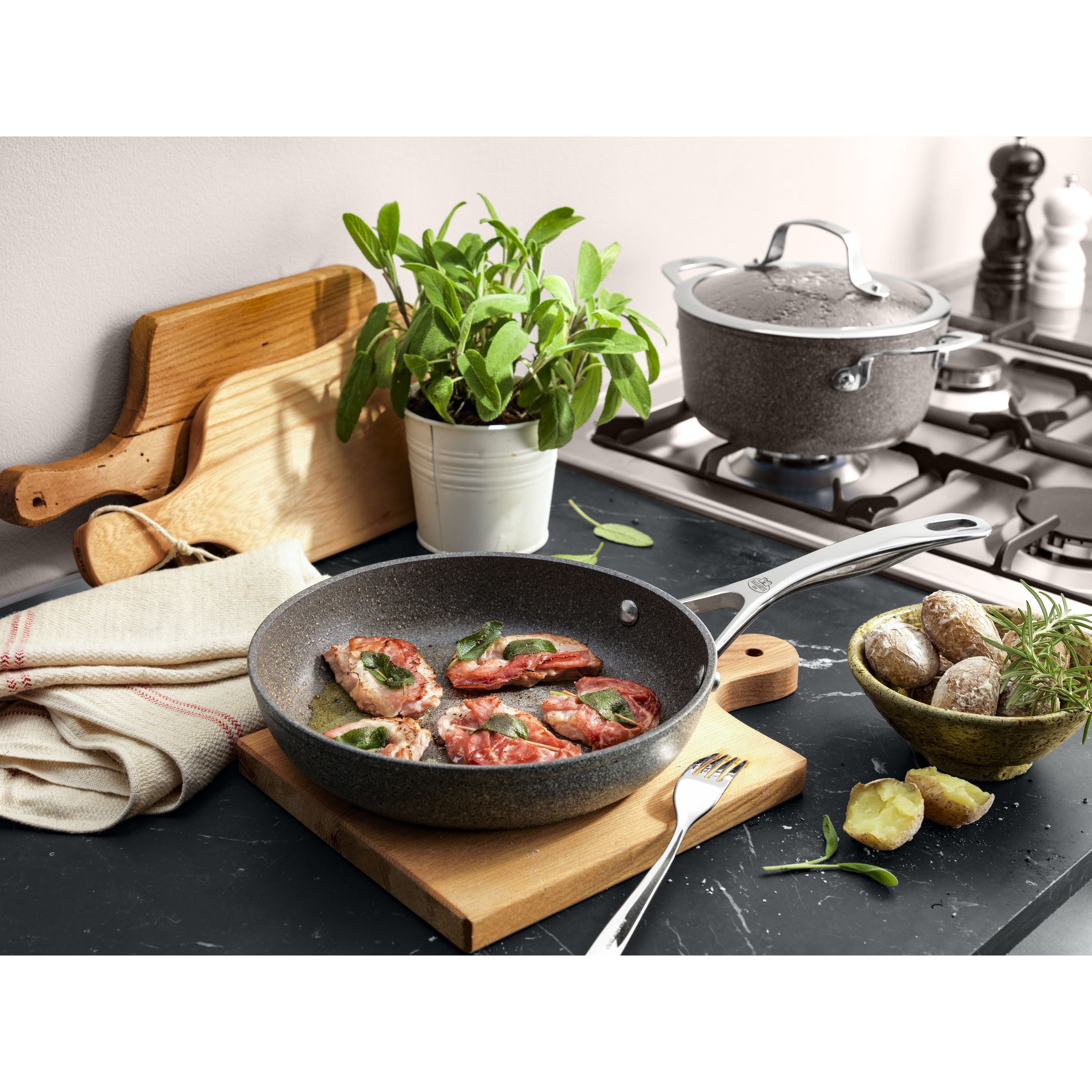 BALLARINI Salina 28 cm / 11 inch Aluminum Frying Pan-Frying Pan-DECOROLALA