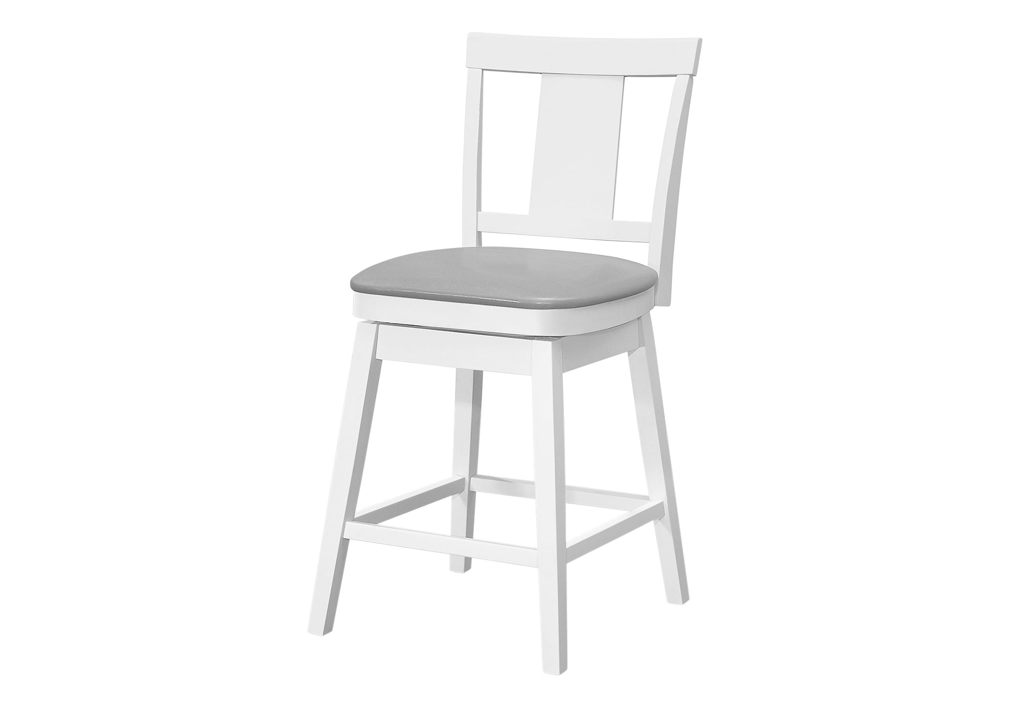 BARSTOOL - 2PCS / 39"H / WHITE / SWIVEL COUNTER HEIGHT-Bar Stool-DECOROLALA