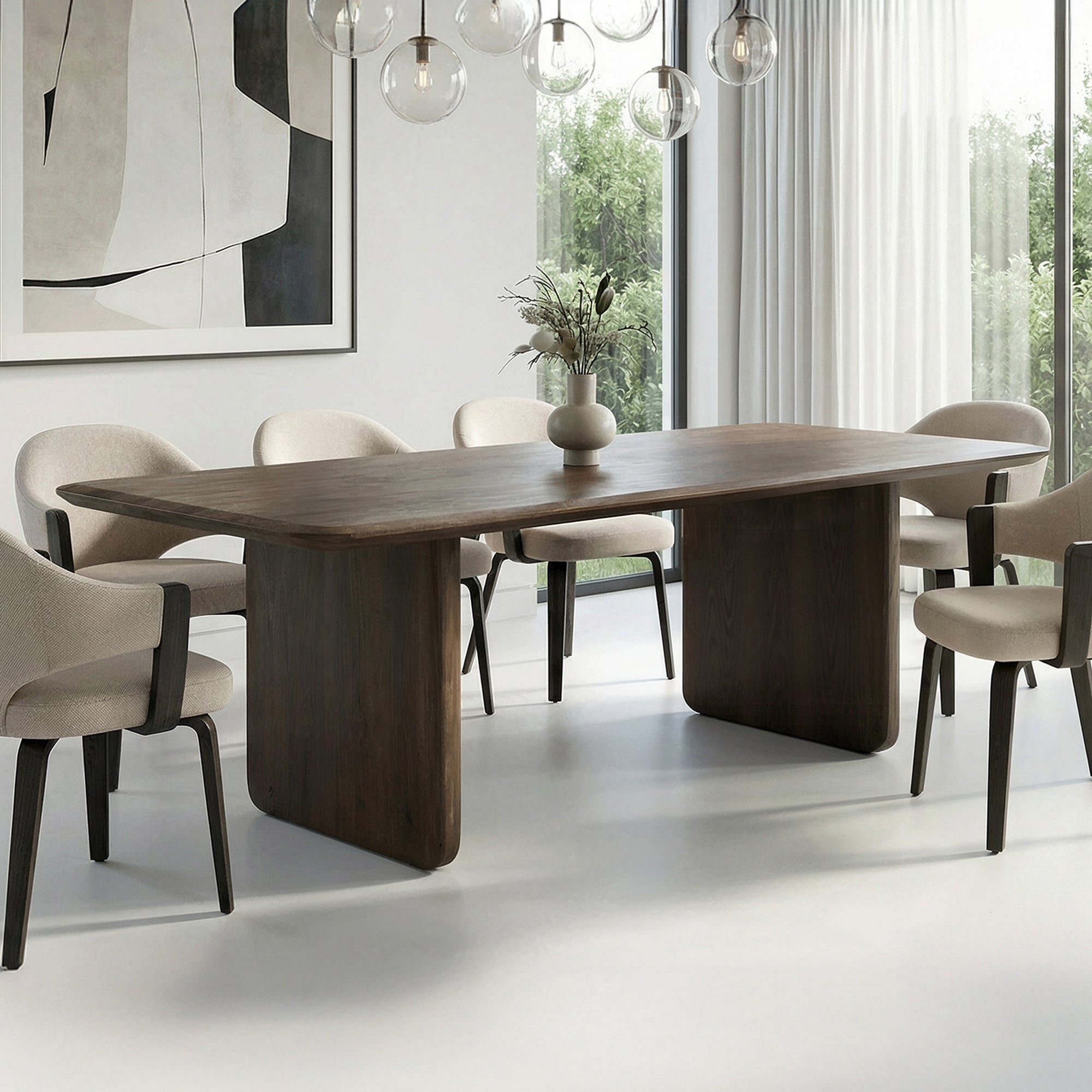 BAZUL-78" DINING TABLE-MOCHA-DECOROLALA