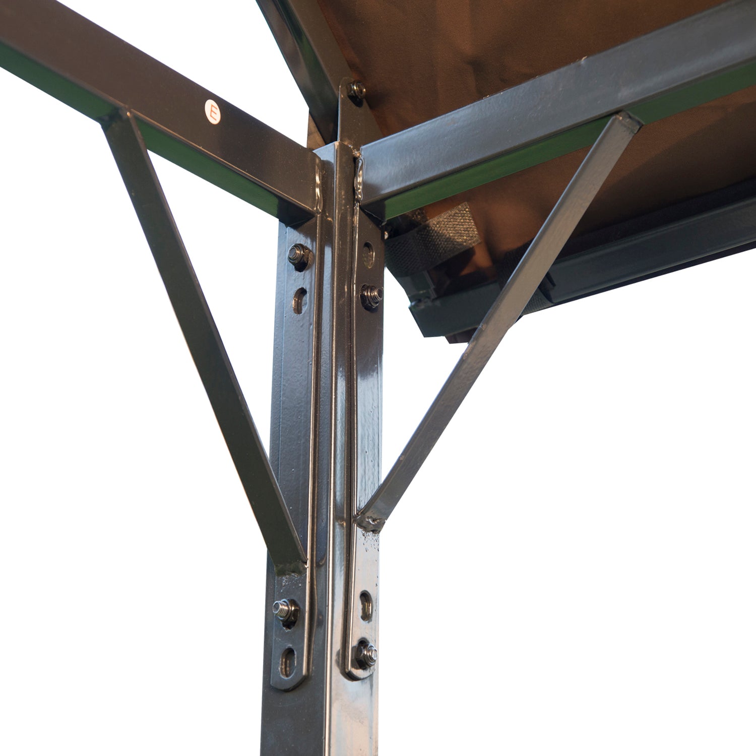 BBQ Gazebo Tent 8x4ft - Metal Frame Arch Canopy Sunshade Portable Shelter with Shelf Coffee-DECOROLALA