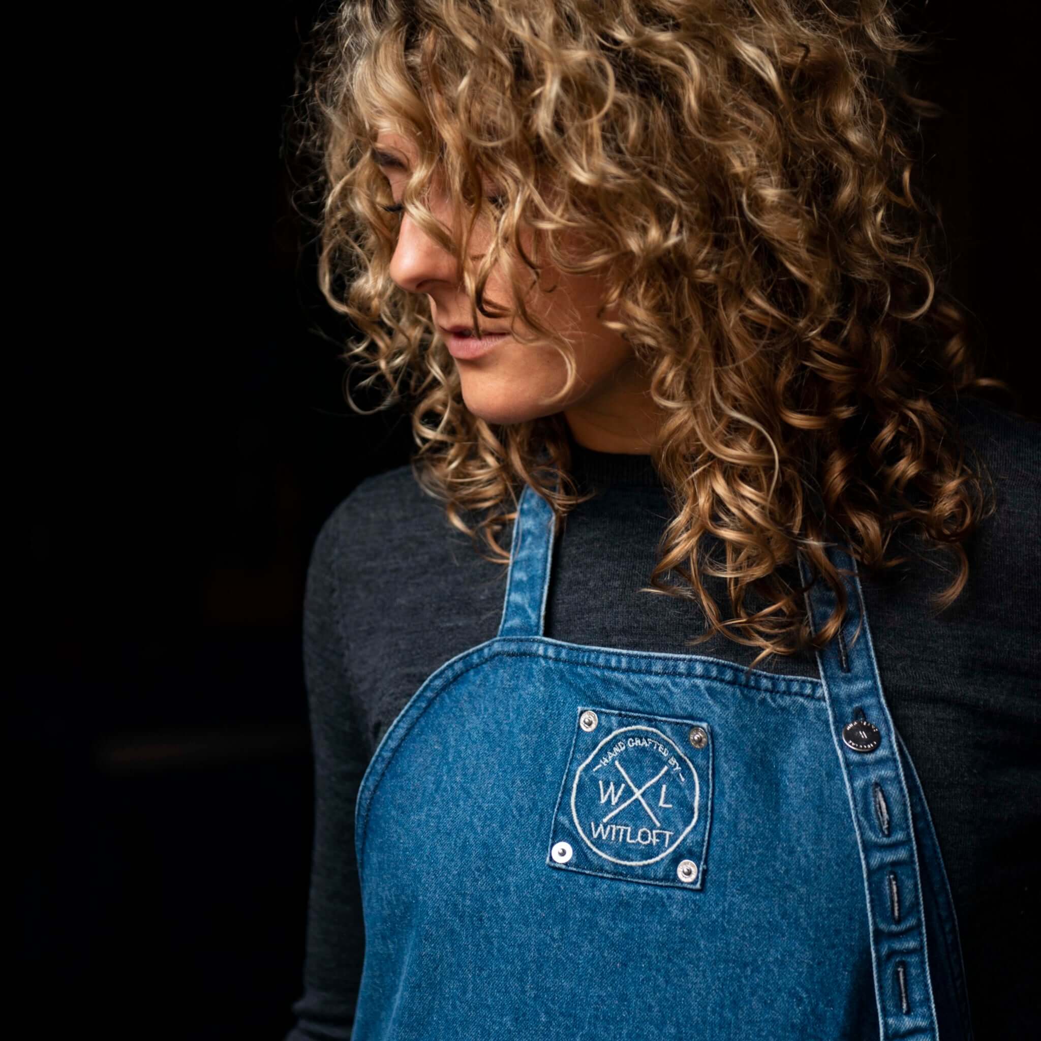 WITLOFT - Apron Denim Medium Long - Mid Blue-1