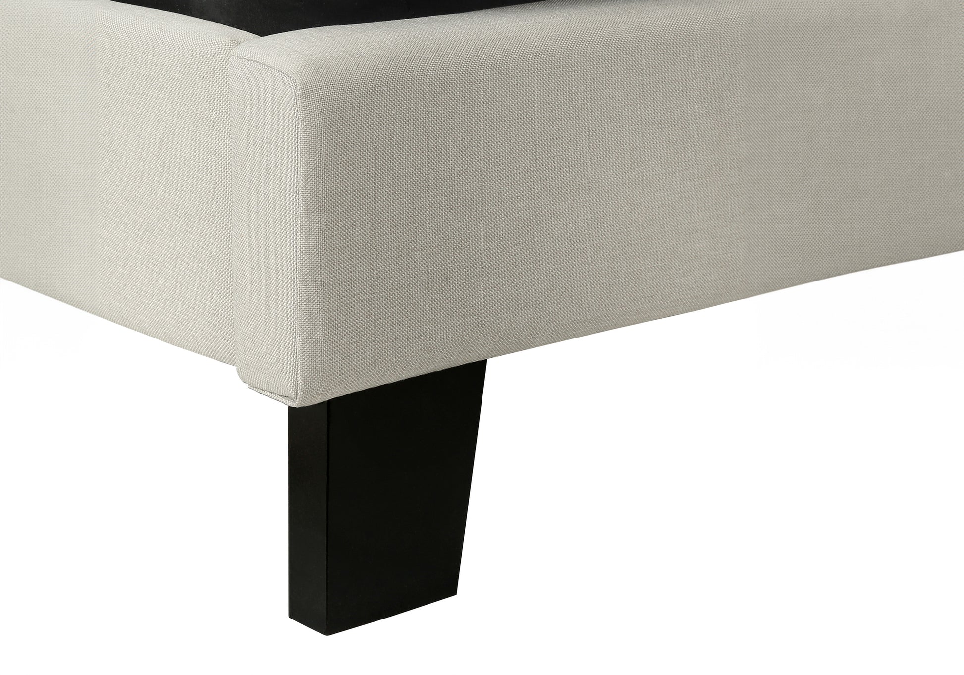 BED - QUEEN SIZE / BEIGE LINEN-Standard Beds-DECOROLALA