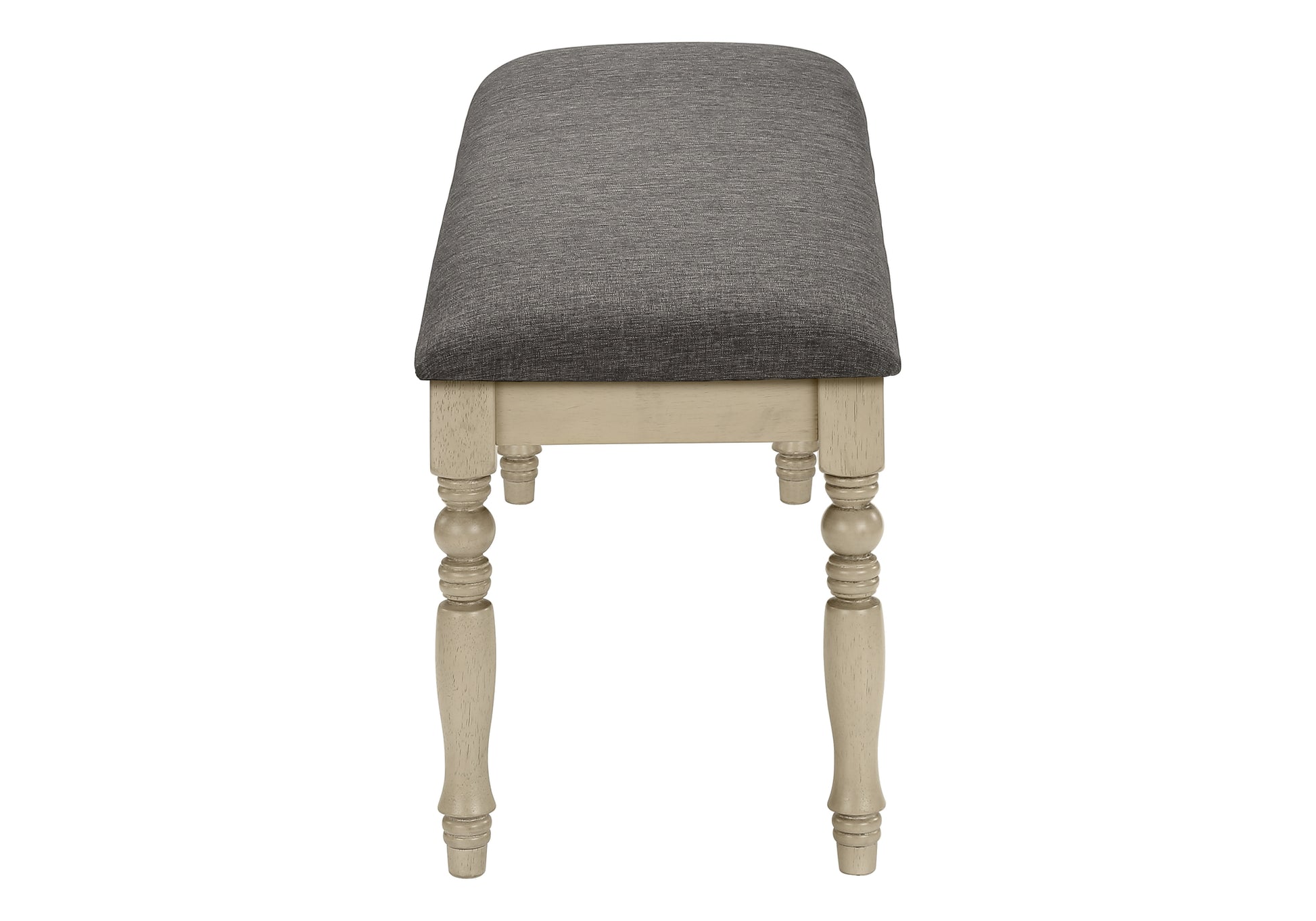 BENCH - 48"L / ANTIQUE GREY / GREY FABRIC-Benches-DECOROLALA